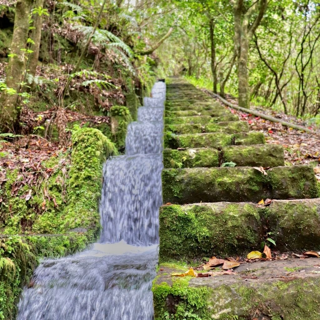 Hiking a stunning levada trail through Madeira’s lush green landscapes